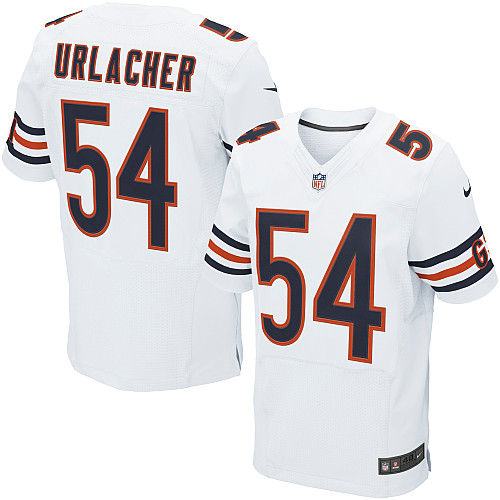 Men's Elite Brian Urlacher Nike Jersey White Road - #54 NFL Chicago Bears